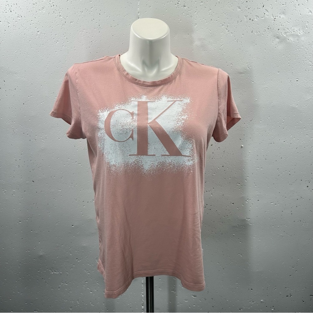 Calvin Klein Jeans Pink Graphic Short Sleeve Tee Top XXL
